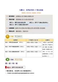 2025年中考物理答题技巧与模式(通用版)专题02光学必考的三个重点实验(学生版+解析)特训