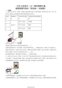 2025北京初三（上）期末真题物理汇编：磁现象章节综合（京改版）（实验题）