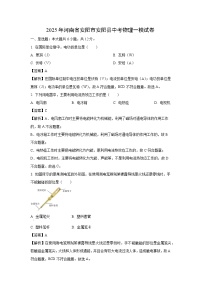 2025年河南省安阳市安阳县中考一模[中考模拟]物理试卷（解析版）