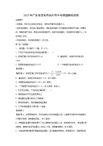 2025年广东省茂名市高州市中考模拟物理试卷（解析版）