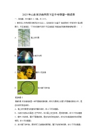 2025年山东省济南市历下区中考一模[中考模拟]物理试卷（解析版）