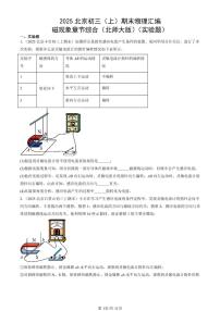 2025北京初三（上）期末真题物理汇编：磁现象章节综合（北师大版）（实验题）