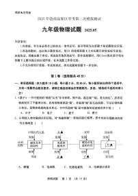 2025年山东省济南市高新区九年级中考二模物理试题及其答案