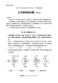 2025年山东省济南市高新区九年级中考二模物理试题及其答案