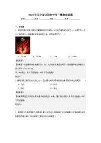 2025年辽宁省辽阳市中考一模物理试题