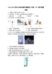山东省济南市槐荫区2024-2025学年八年级下学期期中物理试卷（解析版）