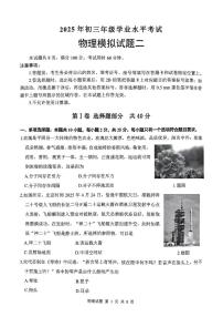 2025年山东省济南市平阴县中考二模物理试题（中考模拟）