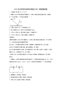 2025年江苏省盐城市盐都区中考一模物理试题（解析版）