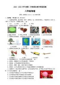 广东省肇庆地区2023-2024学年八年级下学期期末考试物理试题