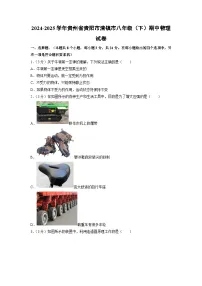 贵州省贵阳市清镇市2024-2025学年八年级下学期半期质量监测物理试题
