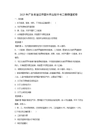 2025年广东省湛江市雷州市五校中考二模物理试题（解析版）