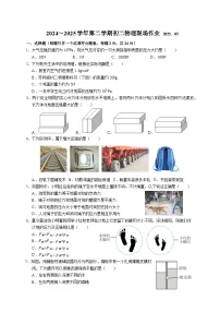 江苏省苏州市高新区实验初级中学2024-2025学年八年级下学期5月月考物理试卷(含答案)