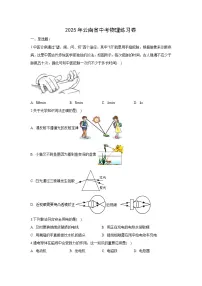 2025年云南省中考练习卷物理试卷（解析版）