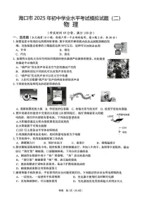 2025年海南省海口市中考二模物理试题（中考模拟）