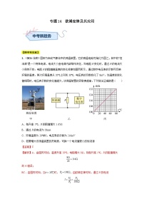 专题14  欧姆定律及其应用（第03期）试题（学生版+教师版）-2024年中考物理真题分类汇编（全国通用）