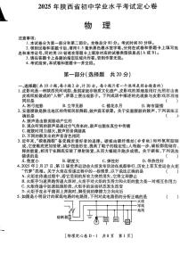 2025年陕西省延安市志丹县部分学校九年级联合模拟考试物理试题（中考模拟）