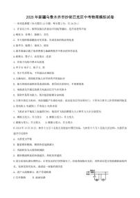 2025年新疆乌鲁木齐市沙依巴克区中考物理模拟试卷（中考模拟）