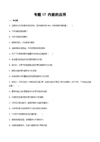 2025年中考物理专题复习讲义专题17 内能的利用（习题精选练习）（原卷版）