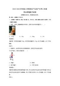 2024-2025学年第二学期期末广东省广州市八年级期末复习物理试卷（解析版）