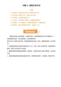 2025年中考物理专项复习讲义专题03 透镜及其应用(4大模块知识清单+4个易混易错+3种方法技巧+典例真题精析)(解析版)