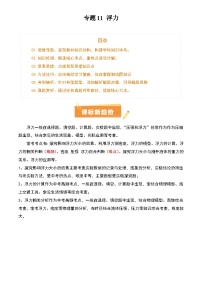 2025年中考物理专项复习讲义专题11 浮力(4大模块知识清单+4个易混易错+7种方法技巧+典例真题精析)(原卷版)