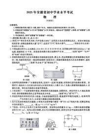 2025年安徽省马鞍山市中考三模物理试题（中考模拟）