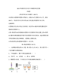 2025年四川省绵阳市安州区中考一模物理试题（中考模拟）