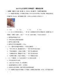 2025年山东省枣庄市峄城区一模物理试题（中考模拟）