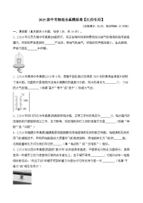 2025届中考物理临考模拟卷【江西专用】