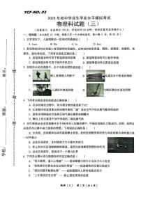 2025年海南省省直辖县级行政单位乐东黎族自治县民族中学中考三模物理试题（中考模拟）