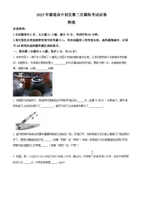 2025年河南省周口市西华县中考二模物理试题（中考模拟）