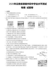 2025年云南省楚雄彝族自治州中考三模物理试题（中考模拟）