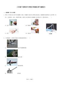 八年级下册期末物理专项复习杠杆专题练习含答案