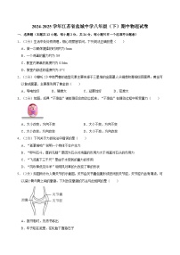 江苏省盐城初级中学2024-2025学年八年级下学期期中物理试卷