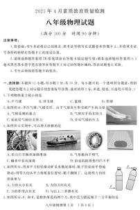 山东省菏泽市曹县2024-2025学年八年级下学期期中考试物理试题