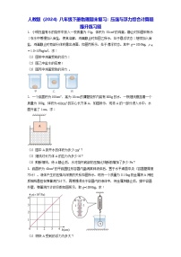 人教版（2024）八年级下册物理期末复习：压强与浮力综合计算题 提升练习题（含答案解析）
