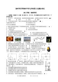 2025年江苏省扬州市梅岭集团中考三模物理试题（中考模拟）