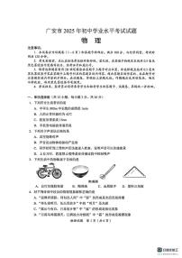 2025年四川省广安市中考真题物理试题