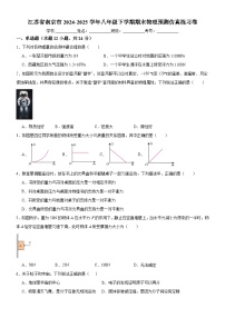 江苏省南京市2024-2025学年八年级下学期期末 物理预测仿真练习卷+