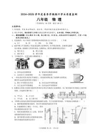 广西南宁市武鸣区2024-2025学年八年级下学期期中测试物理试题