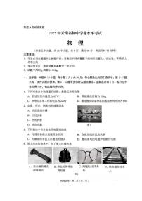 2025年云南省初中学业水平考试物理试卷