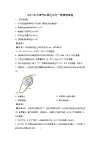 【物理】2025年天津市红桥区中考一模试题（解析版）