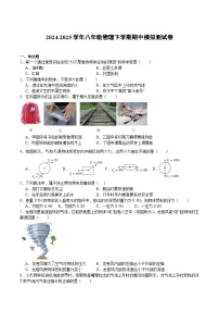 沪科版2025年八年级下册物理  期中模拟测试卷02