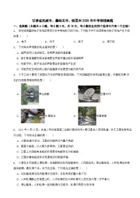 甘肃省武威市、嘉峪关市、临夏州2025年中考物理真题试卷及答案