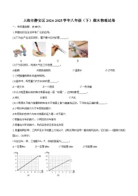 上海市静安区2024-2025学年八年级（下）期末物理试卷