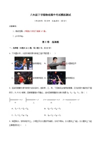 沪粤版2025年八年级下册物理  期中考试模拟测试02