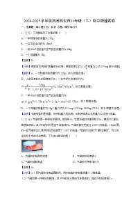 陕西省西安市2024-2025学年八年级下期中物理试卷（解析版）