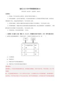 2025年湖南中考物理模拟卷04参考答案