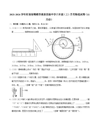 河南省鹤壁市浚县实验初级中学2023-2024学年八年级（上）月考物理试卷（11月份）