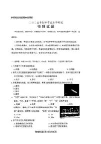 2025年山东省中考物理试卷无答案